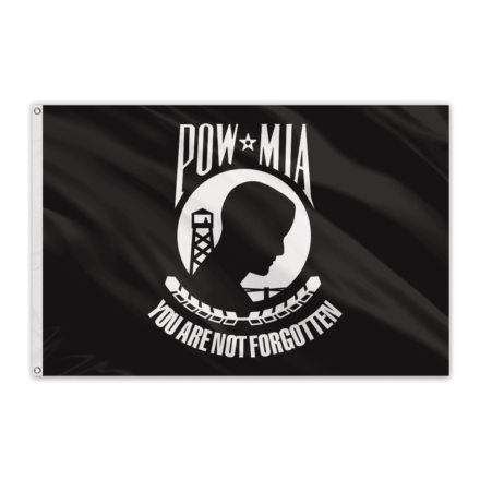 POW/MIA Single Sided Outdoor Perma-Nyl Nylon Flag - 2'x3'