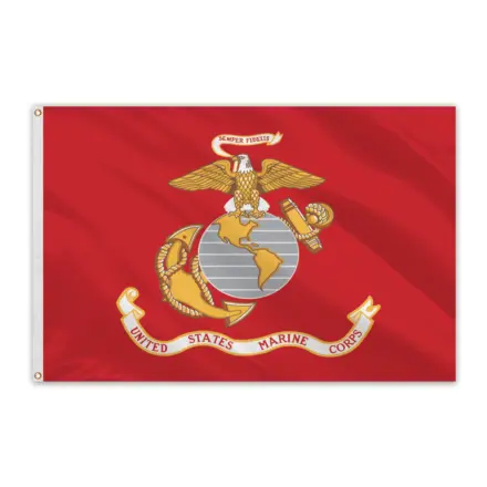 Marine Corps Outdoor Perma-Nyl Nylon Flag - 2'x3'