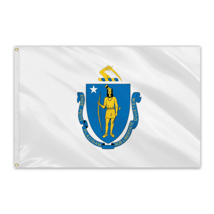 Massachusetts Outdoor Spectramax Nylon Flag - 3'x5'
