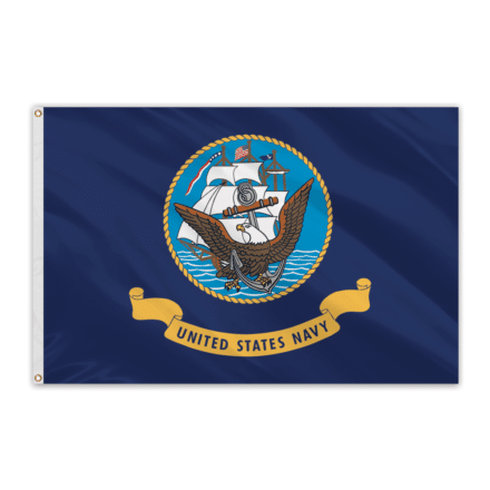 Navy Outdoor Perma-Nyl Nylon Flag - 3'x5'