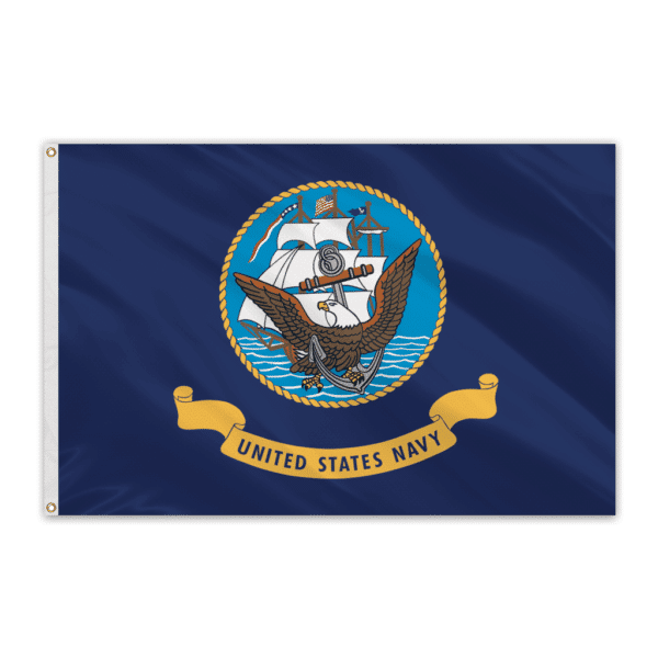 Navy Outdoor Perma-Nyl Nylon Flag - 3'x5'