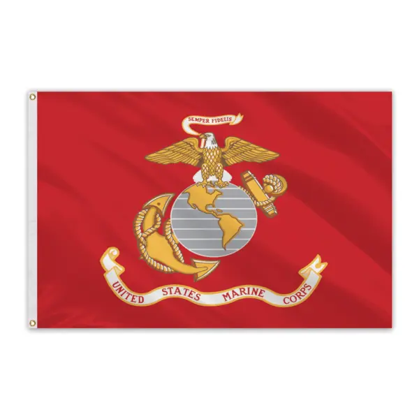 Marine Corps Outdoor Perma-Nyl Nylon Flag - 3'x5'