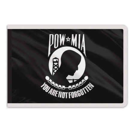 POW/MIA Single Sided Indoor Perma-Nyl Nylon Flag - 3'x5'