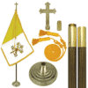 Vatican City Papal Indoor PermaNyl Nylon Flag 3'x5'