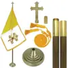 Vatican City Papal Indoor Flag Set 8' Valley Forge