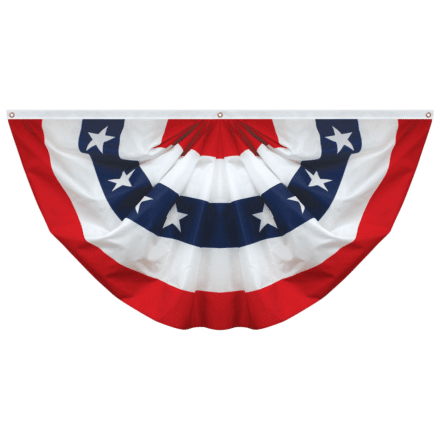 Polycotton Full Fan Flag with Stars 3'x6'