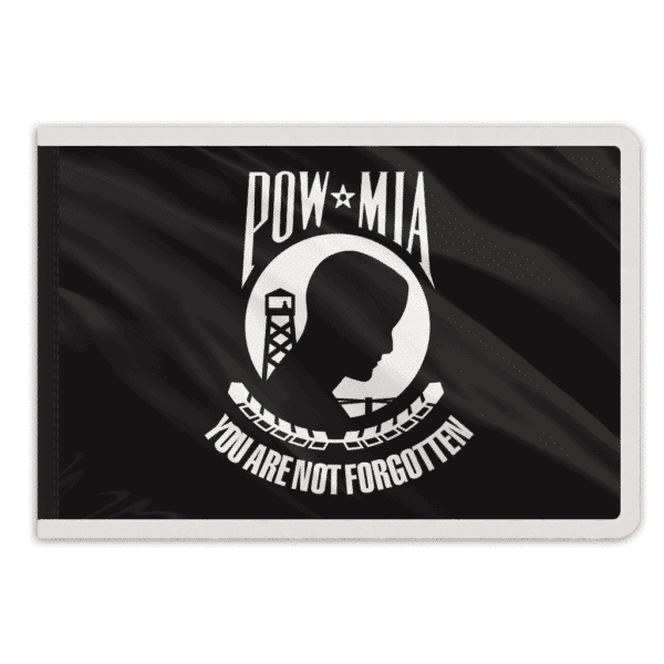 POW/MIA Single Sided Indoor Perma-Nyl Nylon Flag - 4'x6'
