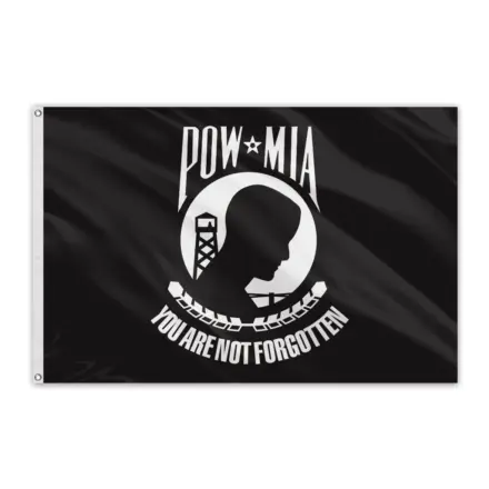 POW/MIA Single Sided Outdoor Perma-Nyl Nylon Flag - 5'x8'