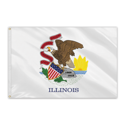 Illinois Outdoor Spectrapro Polyester Flag - 5'x8'