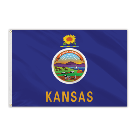 Kansas Outdoor Spectrapro Polyester Flag - 5'x8'