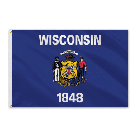 Wisconsin Outdoor Spectrapro Polyester Flag - 5'x8'