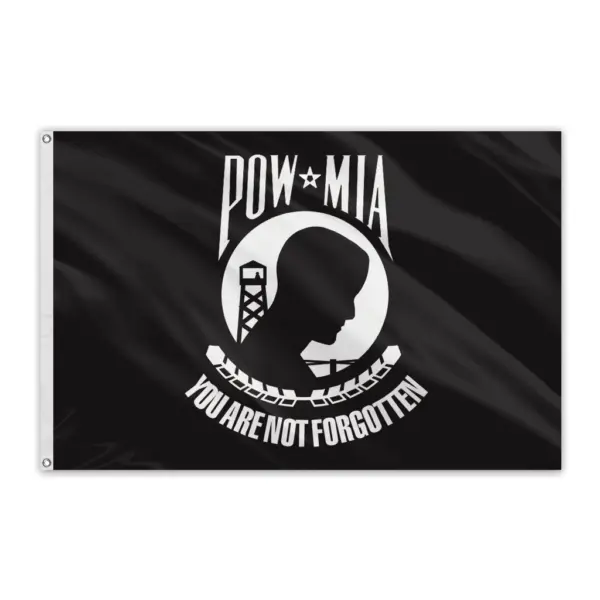 POW/MIA Single Sided Outdoor Perma-Nyl Nylon Flag - 12"x18"